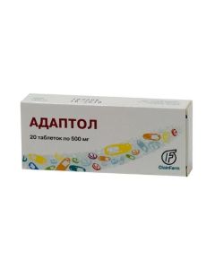 Tetrametyltetraazabytsyklooktandyon - Adaptol tablets 500 mg, 20 pcs. missouri Pharmacy Online - missouri.buy-pharm.com