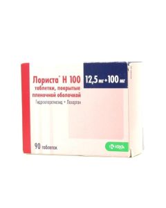 Hydrohlorotyazyd, Losartan - Lorista N tablets 100 mg + 12.5 mg 90 pcs. missouri Pharmacy Online - missouri.buy-pharm.com