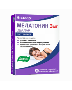 melatonin - Melatonin Evalar tablets coated. captivity. about. 3 mg 20 pcs. missouri Pharmacy Online - missouri.buy-pharm.com