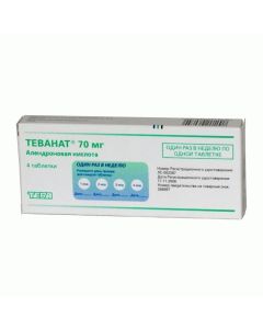 Alendronovaya acid - Tevanat tablets 70 mg, 4 pcs. missouri Pharmacy Online - missouri.buy-pharm.com