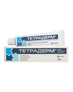 Gentamicin, Dexpanthenol, mometasone, ekonazol - Tetraderm cream for external use 15 g missouri Pharmacy Online - missouri.buy-pharm.com