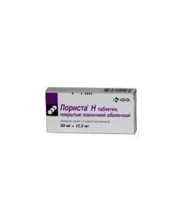Hydrohlorotyazyd, Losartan - Lorista N tablets 50 mg + 12.5 mg, 60 pcs. missouri Pharmacy Online - missouri.buy-pharm.com