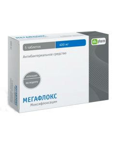 Moxifloxacin - Megaflox tablets coated.pl.ob. 400 mg 5 pcs. missouri Pharmacy Online - missouri.buy-pharm.com