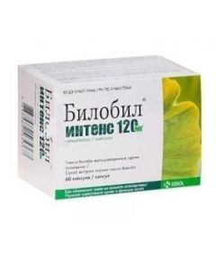 ginkgo two-bladed leaves extract - Bilobil Intens 120 capsules 120 mg, 20 pcs. missouri Pharmacy Online - missouri.buy-pharm.com