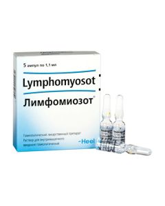 Homeopathic composition - Lymphomyozot solution for in / mouse. injection 1.1 ml ampoules ind.up. 5 pieces. missouri Pharmacy Online - missouri.buy-pharm.com