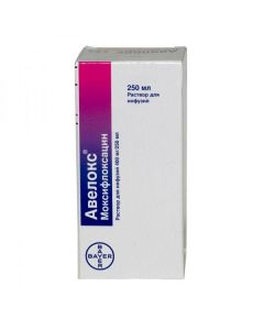 Moxifloxacin - Avelox infusion solution 1.6 mg / ml 250 ml 4 pcs. missouri Pharmacy Online - missouri.buy-pharm.com