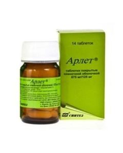 Amoxicillin, clav ulanic acid - Arlet tablets 1 g, 14 pcs. missouri Pharmacy Online - missouri.buy-pharm.com