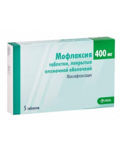 Moxifloxacin - Moflaxia tablets coated.pl.ob. 400 mg 5 pcs. missouri Pharmacy Online - missouri.buy-pharm.com