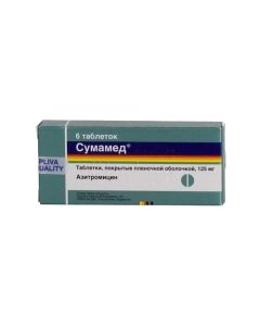 Azithromycin - Sumamed tablets coated.pl.ob. 125 mg 6 pc. missouri Pharmacy Online - missouri.buy-pharm.com