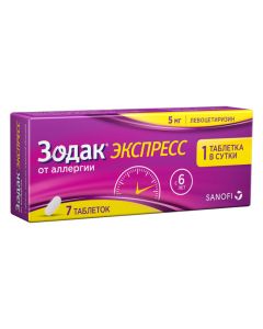 Levocetirizine - Zodak express tablets coated.pl.ob. 5 mg 7 pcs. missouri Pharmacy Online - missouri.buy-pharm.com