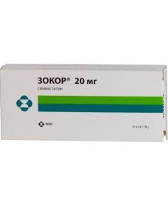 Simvastatin - Zokor tablets 20 mg, 28 pcs. missouri Pharmacy Online - missouri.buy-pharm.com