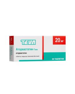 Atorvastatin - Atorvastatin-Teva tablets coated 20 mg 30 pcs. missouri Pharmacy Online - missouri.buy-pharm.com