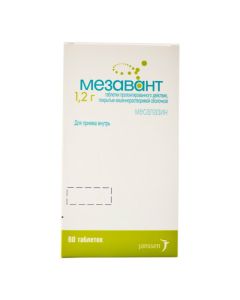 mesalazane - Mesavant tablets of prolonged action, enteric coated 1.2 g 60 pcs. missouri Pharmacy Online - missouri.buy-pharm.com