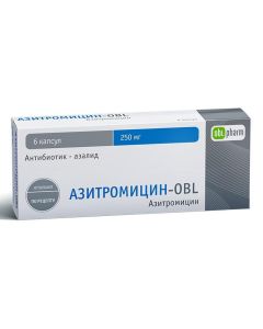 Azithromycin - Azithromycin-OBL capsules 250 mg 6 pcs. missouri Pharmacy Online - missouri.buy-pharm.com