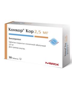 bisoprolol - Concor Cor tablets coated.pl.ob. 2.5 mg 30 pcs. missouri Pharmacy Online - missouri.buy-pharm.com