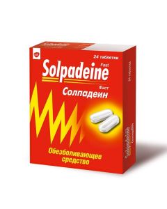 caffeine, paracetamol - Solpadein Fast tablets 24 pcs. missouri Pharmacy Online - missouri.buy-pharm.com