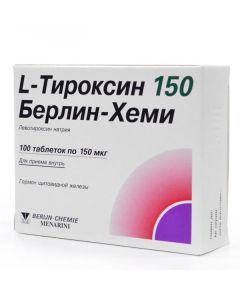 Levothyroxine sodium - L-Thyroxine 150 Berlin Chemie tablets 150 mcg, 100 pcs. missouri Pharmacy Online - missouri.buy-pharm.com