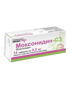 Moksonydyn - Moxonidine-SZ tablets coated. 0.2 mg, 14 pcs. missouri Pharmacy Online - missouri.buy-pharm.com