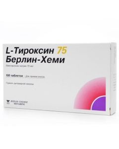 Levothyroxine sodium - L-Thyroxine 75 Berlin Chemie tablets 75 mcg, 100 pcs. missouri Pharmacy Online - missouri.buy-pharm.com