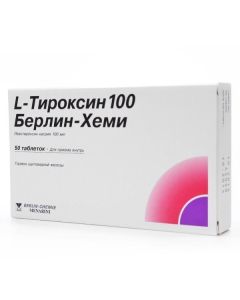 Levothyroxine sodium - L-Thyroxine-100 Berlin Chemie tablets 100 mcg, 50 pcs. missouri Pharmacy Online - missouri.buy-pharm.com