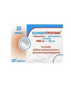 Piracetam, Cinnarizine - Combitropil capsules, 30 pcs. missouri Pharmacy Online - missouri.buy-pharm.com