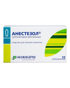benzocaine, Vysmuta subhallat, zinc oxide, Levomentol - Anestezol rectal suppositories 10 pcs. missouri Pharmacy Online - missouri.buy-pharm.com