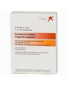 Zuklopentyksol - Clopixol-Akufaz solution in oil 50 mg / ml 1 ml 5 pcs. missouri Pharmacy Online - missouri.buy-pharm.com