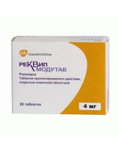 Ropynerol - Recipip Modutab tablets 4 mg, 28 pcs. missouri Pharmacy Online - missouri.buy-pharm.com