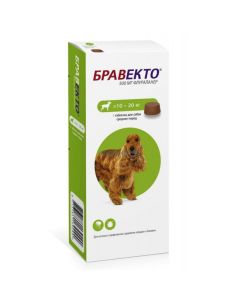 Fluralaner - Bravecto chewable tablet 500 mg for dogs 10-20 kg from fleas and ticks 1 pc. (BET) missouri Pharmacy Online - missouri.buy-pharm.com