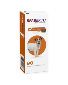 Fluralaner - Bravecto chewable tablet 250 mg for dogs 4.5-10 kg from fleas and ticks 1 pc. (BET) missouri Pharmacy Online - missouri.buy-pharm.com