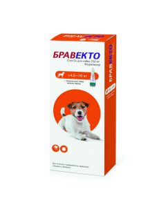 Fluralaner - Bravecto Spot He drops at the withers for dogs 4.5- 10 kg 250 mg (BET) missouri Pharmacy Online - missouri.buy-pharm.com